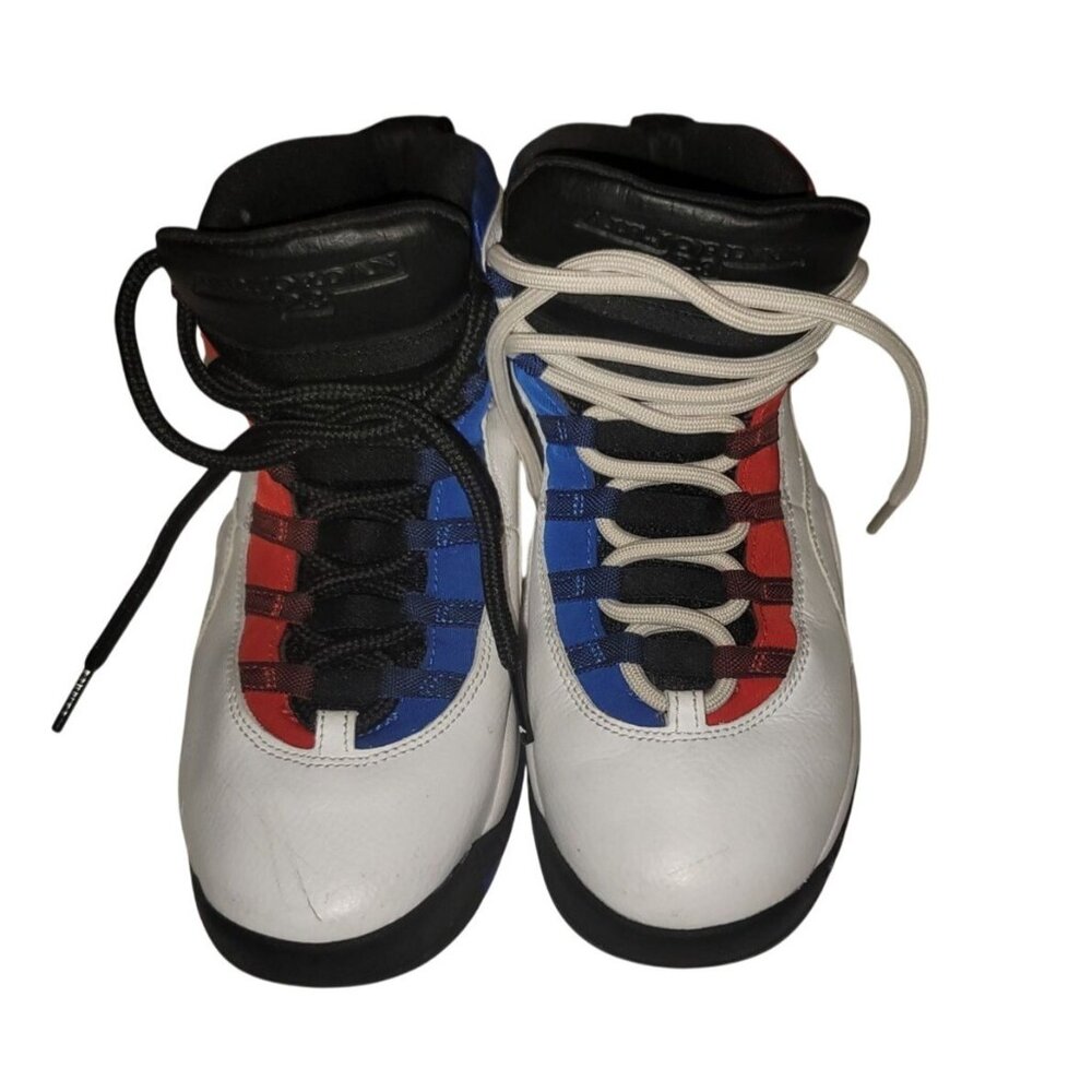 Air Jordan Jumpman 10 Retro Youth 5.5 Black & White Lace Sneakers